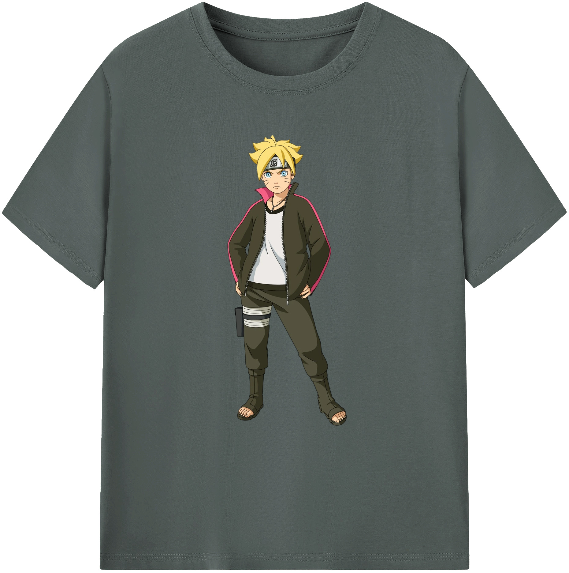 （画像用） NARUTO -ナルト- うずまき ボルト Uzumaki Boruto 綿100％ メンズ半袖Tシャツ｜肌触りやわらか＆通気性